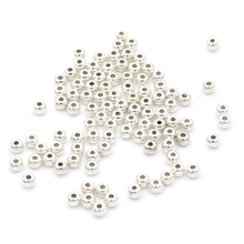 100pcs 3 4 5 6mm Smooth Silver Loose Seed Round Metal Spacer Bead For Jewelry Making Diy Bracelet Necklace Accessories Supplies 2024 - buy cheap