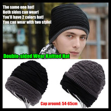 Men&Women Beanie Top Quality Hip-hop Slouch Unisex Woolen Knitted Cap Spring&Winter Snap Slouch Bonnet Hat,Double-sided Wear 2024 - buy cheap