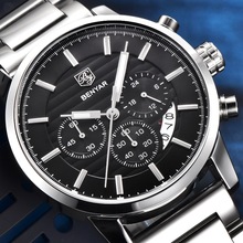 BENYAR Fashion Stainless Steel Chronograph Sports Mens Watches Top Brand Luxury Quartz Business Watch Clock Relogio Masculino 2024 - buy cheap