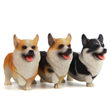 3 unids/lote Corgi galés Bulldog Husky juguetes de figuras de resina japoneses Kawai Zakka cachorro juguetes figura de acción modelo de adornos Decoración de casa 2024 - compra barato