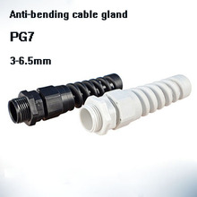 PG7 M12 10pcs Nylon Cable conduit Gland 3-6.5mm thread wire Plastic Flex Spiral Strain Relief cable connection Free shipping 2024 - buy cheap