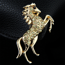 3pcs/lot Animal Brooches Fashion Design Cool Colorful horse Broocher Alloy Rhinestone Brooch for gift Zodiac brooch horse lucky 2024 - buy cheap