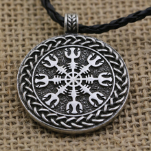 10pcs Norse Vikings Vegvisir Amulet Pendant Necklace The Norse Vegvisir RUNE PENDANT Necklace Nordic Talisman 2024 - buy cheap