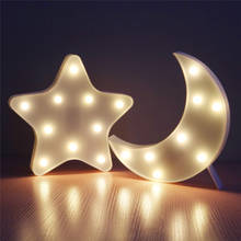 Lovely Led Night Light Table Lamp Fillet Star Moon Lamps Romantic 3D Wall Lamp Marquee Sign for Kids Children Gift Bedroom Decor 2024 - buy cheap