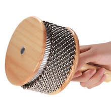 Деревянный Кабаса металлическая бисерная цепь и цилиндр ручной шейкер ударный инструмент для классной группы среднего размера 2024 - купить недорого
