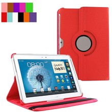 For Samsung N8000 Case 360 Rotating Stand PU Leather Flip  Cover case For Samsung Galaxy Note GT-N8000 N8010 N8020 2024 - buy cheap