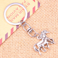 20pcs New Fashion Keychain 28*23 mm mother son horse Pendants DIY Men Jewelry Car Key Chain Ring Holder Souvenir For Gift 2024 - buy cheap