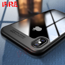 Полный защитный ТПУ и ПК чехол для iPhone 7 6 6s 8 Plus акриловый жесткий прозрачный тонкий чехол для iPhone X 10 2024 - купить недорого