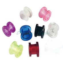 New Arrival Flesh Tunnel UV Acrylic Ear Piercing  Fancy Ear Expander Body Jewelry 100PCS/LOT Promotional Gift Mixed Color&Size 2024 - buy cheap
