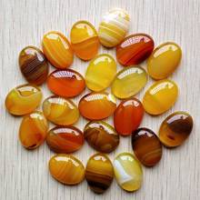 Fashion high quality stripe yellow onyx Oval CAB CABOCHON beads for jewelry accessories making 18x25mm Wholesale 20pcs/lot free 2024 - buy cheap