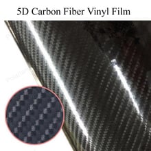 5D Small Plaid Carbon Fiber Vinyl Film Car Styling Waterproof Motorcycle Sticker 152*20cm/roll 2024 - buy cheap