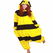 Disfraz de Animal de abeja amarillo para mujer, pijama para adulto, mono de dormir, Cosplay, Invierno 2024 - compra barato