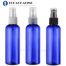 30 шт/LOT-100ML бутылка для распылителя, синий пластиковый косметический контейнер, пустая парфюмерная бутылка с распылителем тумана, пробирки 2024 - купить недорого