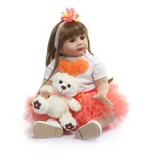 60cm Bebe Doll Reborn Soft Silicone reborn baby Girl Toy toys vinyl princess reborn toddler babies alive doll 2024 - buy cheap