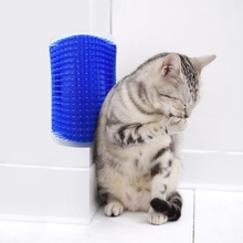 Plastic Pet Cat Corner Brush With Catnip Hair Comb Play Toy Scratch Bristles Arch Massager Self Grooming Kitten Dog Scratcher 2024 - buy cheap