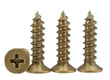 20pcs M4 copper brass screws self-tapping screw cross recessed flat head countersunk wood bolt furniture bolts 12-40mm length 2024 - buy cheap