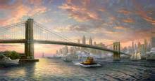 The Spirit of New York Thomas Kinkade HD Canvas Print Living Room Bedroom Wall Pictures Art Painting Home Decoration No Frame 2024 - buy cheap