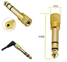 gold plated 6.35mm 1/4 Inch Jack Plug to 3.5mm Male Stereo Headphone Jack Socket Adapter 2024 - buy cheap