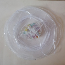 50pcs diameter 26cm white Round Sachet Organza Bag Drawstring jewelry packaging bags for Wedding/gift/food/candy/Christmas 2024 - buy cheap