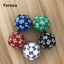 1Pcs/Lot D30 Thirty-surface 25mm Digital Dice Quality Colour Acrylic Rounded Corners Originality Dice Set Yernea 2024 - buy cheap