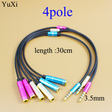 Yuxi cabo divisor de fone de ouvido 3.5mm, adaptador macho 1 para 2 fêmea duplo y para fone de ouvido 2024 - compre barato