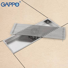 GAPPO Drains stainless steel recgangle linear floor drains waste drain water drains strainer anti-odor bathroom floor cover 2024 - buy cheap