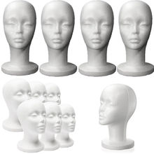 Пенопластовый манекен для женщин, модель головы, манекен для париков, очков, шляпа, стенд 2024 - купить недорого