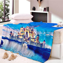 Magical Castal Blanket Cartoon Tapestry Super Soft Wall Bedspread Beach Towel Mat Blanket Table Hotel Warm Cover Picnic Boy Girl 2024 - buy cheap