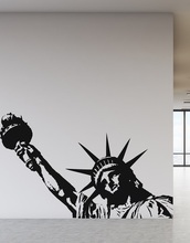 Нью-Йоркский ориентир Статуя Свободы виниловая наклейка на стену для офиса университетского общежития гостиной домашний декор Настенная Наклейка CS03 2024 - купить недорого