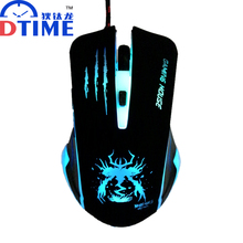 DTIME Wired Optical USB LED Light Computer PC Game Gamer Gaming Mouse Mice Mause For Dota 2 CS Games Car Laptop Raton souris 2024 - buy cheap