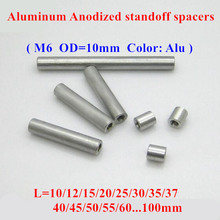 Varas de alumínio m6, varas de alumínio m6 * 10/12/15/20/25/30/70/35/40. 80mm, parafusos espaçadores de liga de alumínio redondos para peças de rc d = 10mm 2024 - compre barato