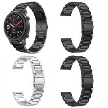 Pulseira de metal para amazfit gtr, bracelete de aço inoxidável #720 para smartwatch de 47mm, aço inoxidável 2024 - compre barato