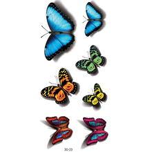 Calcomanía de tatuaje de mariposa 3D calcomanía de arte corporal mariposa voladora impermeable papel tatuajes temporales pegatinas para cubrir la cicatriz 2024 - compra barato
