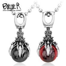 BEIER 2018 New Stainless Steel Fashion Claw Necklace Pendant With Red/Black/blue Stone fashion jewelry for man BP8-122 2024 - buy cheap
