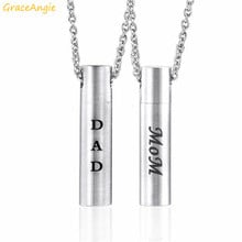 GraceAngie Stainless Steel Dad Pendant Accessories Decorations Cremation Jewelry Keepsake Urn Necklace for Ashes 2024 - buy cheap