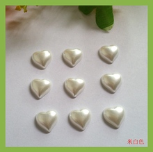 150pcs 15*15mm semicircle pearl buttons no holes Half side flatback button decorative cream button 2024 - buy cheap