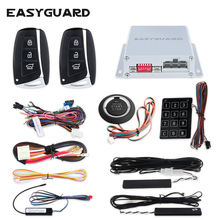 Easyguard-sistema de alarme automotivo, versão universal, com controle remoto, botão de partida e senha de toque, entrada sem chave, 12v dc 2024 - compre barato
