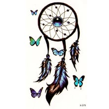 100pcs Romantic Dreamcatcher waterproof Temporary Tattoos men Feather Decals Tattoo Body Art butterfly temporary tatoo tatouage 2024 - buy cheap