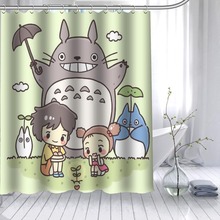 Totoro Custom Shower Curtain 3D Waterproof Polyester Fabric Bath Curtain Printing 12 Hooks For The Bathroom 180X200CM 2024 - buy cheap