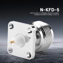 Conector coaxial fêmea do rf do jack de 2 pces n com o conector coaxial do rf da flange n 2024 - compre barato