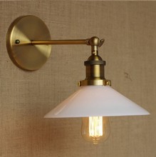 IWHD Loft Industrial Wall Lamp Vintage White Glass Lampshade Arandela Edison Wall Sconce LED Stair Light Lampe Murale 2024 - buy cheap
