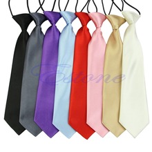 Kids Children Boys Girls Wedding Solid Neckties Plain Pretied Tie 18 Colors New Arrive 2024 - buy cheap