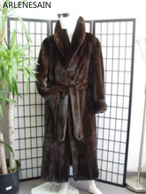 Arlenesain-Chaqueta de piel de visón para hombre, abrigo personalizado, nuevo, a la moda, reacondicionado, Rancho oscuro, 2019 2024 - compra barato