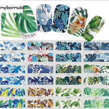 Mybormula Mixed 12 Nail Designs Water Transfer Sticker DIY Tattoo Slider Summer Green Grass Flower Series Nail Art Wraps Set 2024 - buy cheap