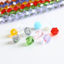 6mm Approx 50pcs 29 Colors Colorful Bicone Crystal Beads Glass Beads Loose Spacer Beads For Earrings Bracelet Jewelry Making DIY 2024 - buy cheap
