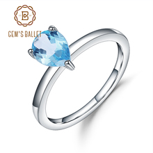 Gem's Ballet 1.31Ct Natural Sky Blue Topaz Water Drop Gemstone Ring Pure 925 Sterling Silver Rings For Women Party Fine Jewelry 2024 - buy cheap