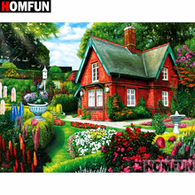 HOMFUN Full Square/Round Drill 5D DIY Diamond Painting "House landscape" 3D Diamond Embroidery Cross Stitch Home Decor A20229 2024 - buy cheap