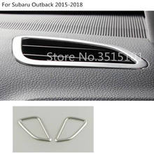 Car ABS Silver front Air conditioning Outlet Vent styling garnish cover frame lamp trim For Subaru Outback 2015 2016 2017 2018 2024 - buy cheap