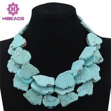 Vintage Stone Necklace Statement Necklace Colar Jewelry Blue Chunky Bib Wedding Party Necklace Free Shipping TN156 2024 - buy cheap