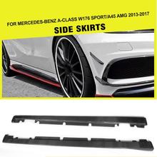 Carro-Styling Saias Laterais Do Carro De Fibra De Carbono Para O Benz UMA Classe-A250 W176 A45 AMG Bumper 2013- 2017 2024 - compre barato